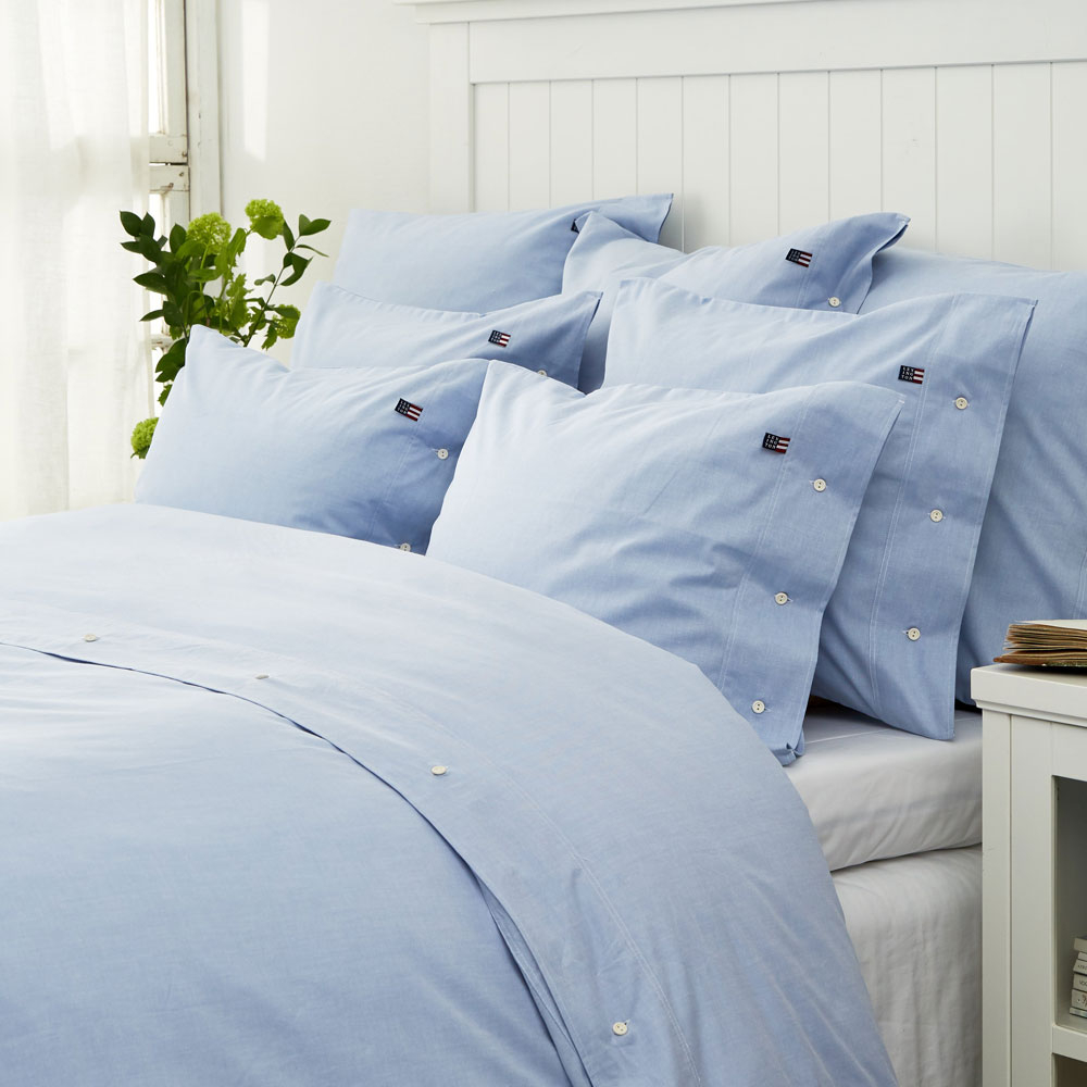 Lexington Bettwäsche Authentic Pin Point Oxford blau – Bild 6