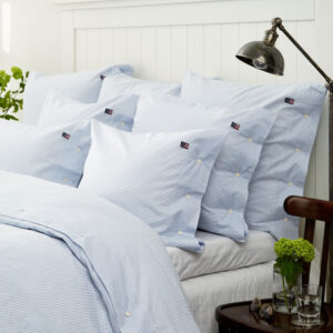 Lexington Bettwäsche Authentic Pin Point Oxford blau / weiß